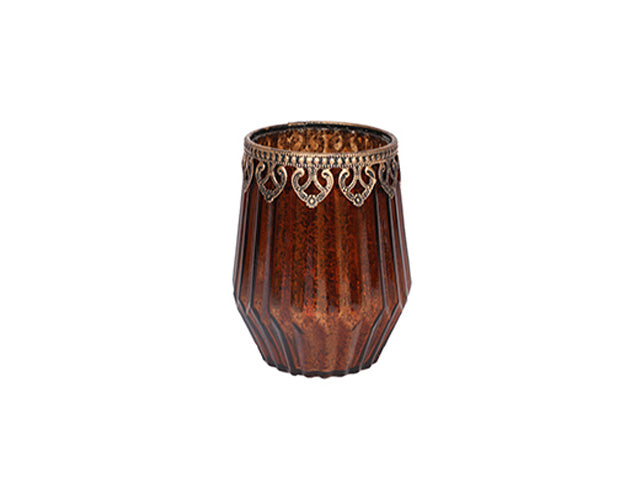 bicchiere porta tea-light rosso 14cm 405041