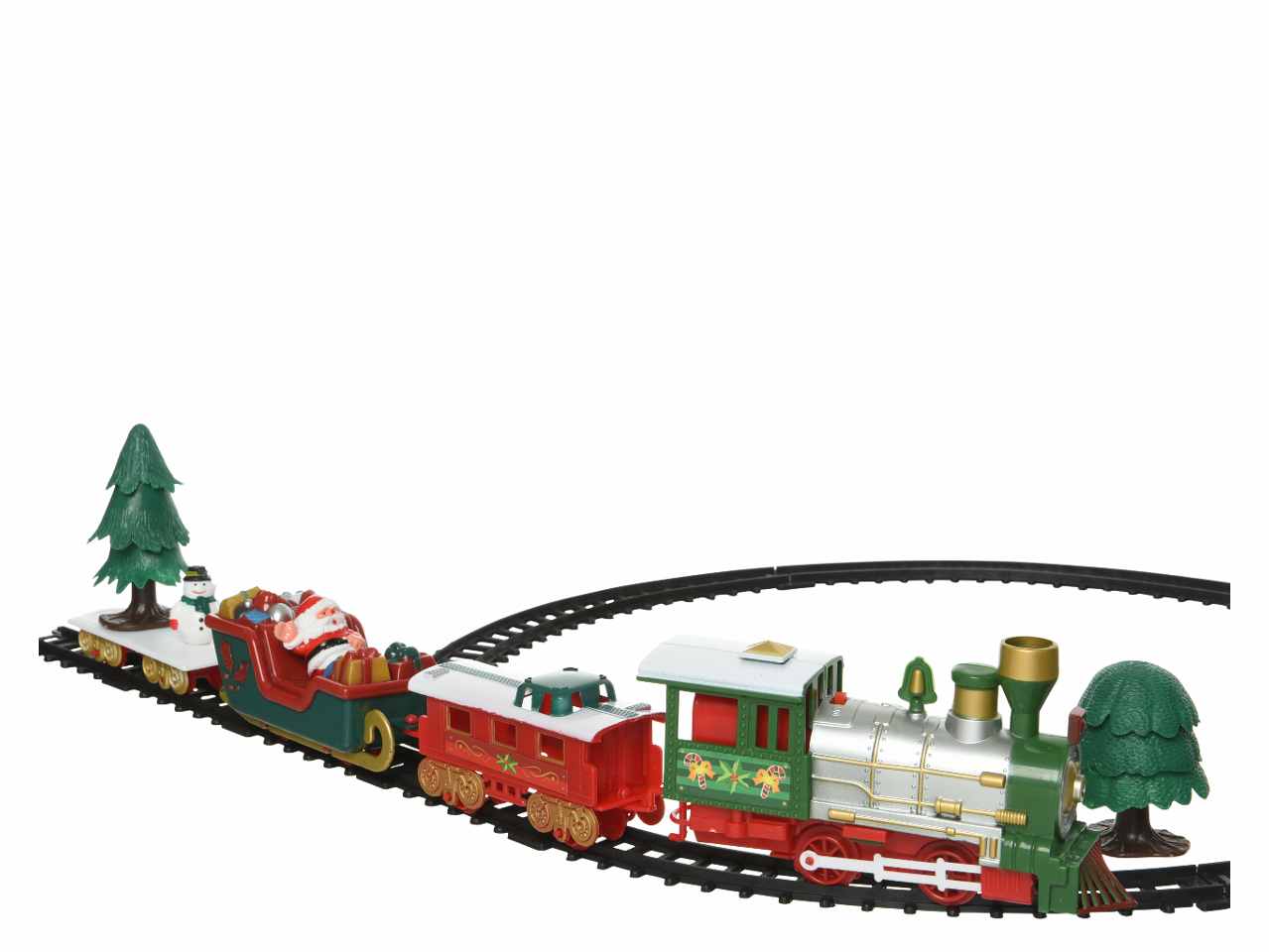 Treno in plastica con luci 283cm con funzionamento a batteria, uso interno