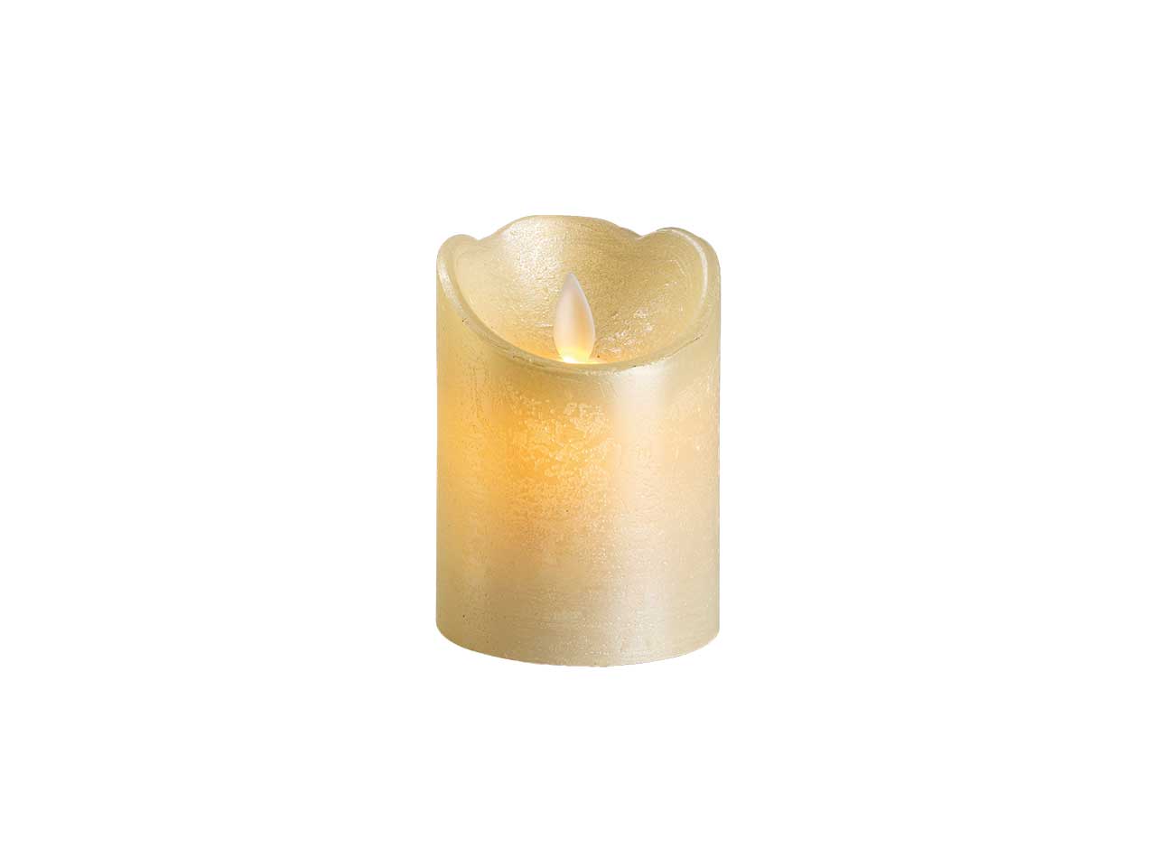 Candela led 7,5xh.10cm oro b.caldo 480643