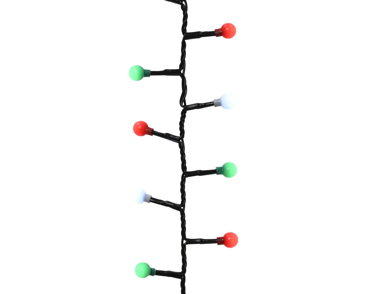 Luci natalizie led a ciliegina con 8 funzioni effetto scintillio ad uso esterno colore nero rosso bianco freddo verde misura lun.1100cm misura del led 3mm numero di led 500
