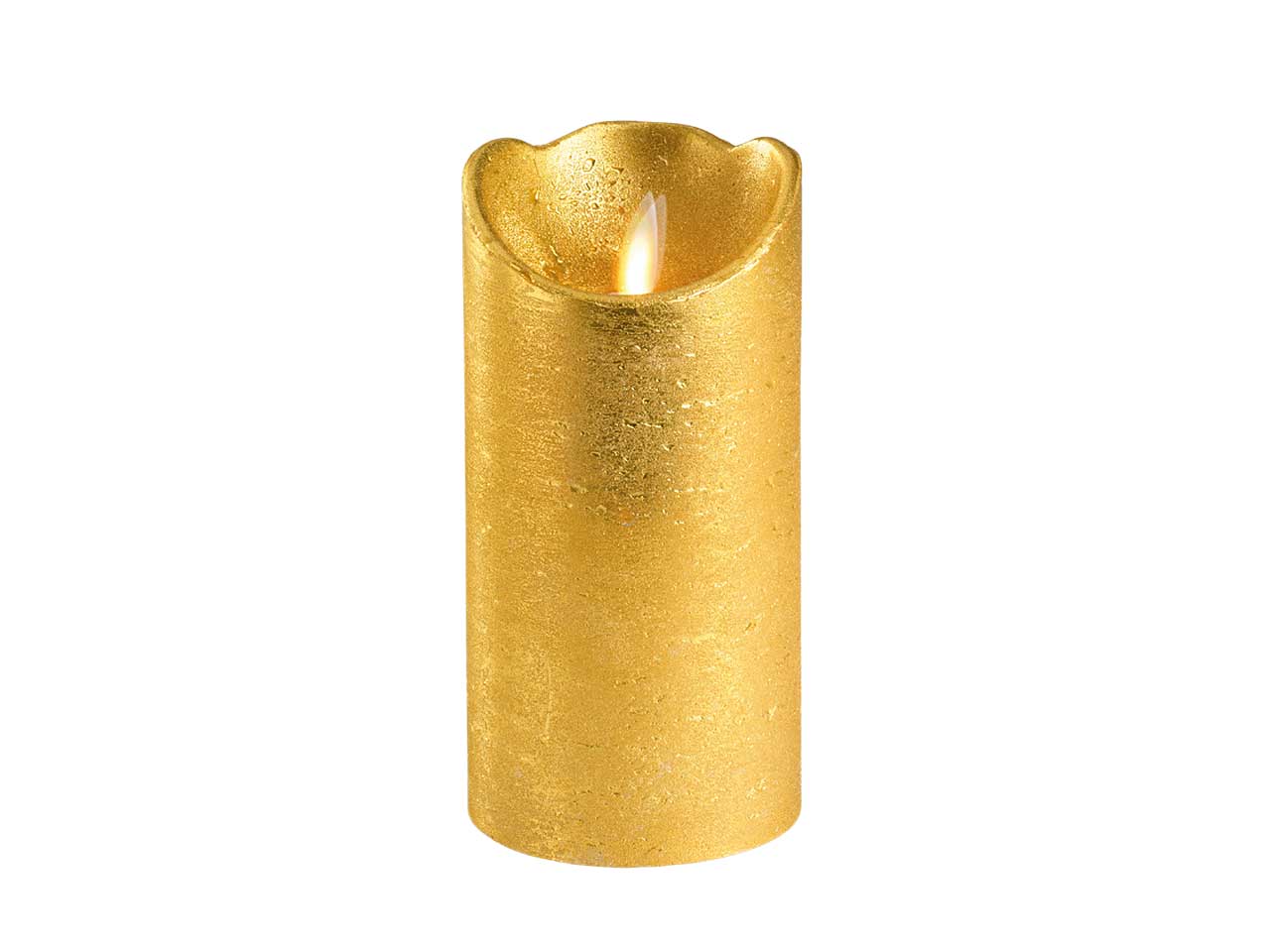 Candela led 7,5xh.15cm oro b.caldo 480603