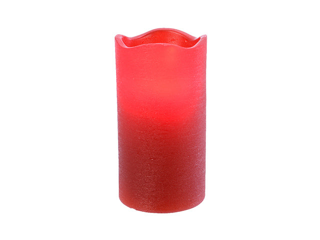Candela con led 15cm-2l rossa 482889