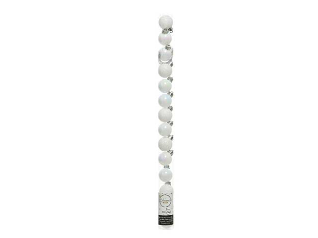 palline natalizie iris bianco diametro 3cm - 14 pezzi