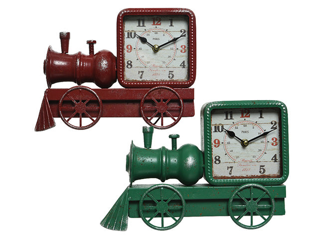 treno metallo orologio  30x21cm 385375
