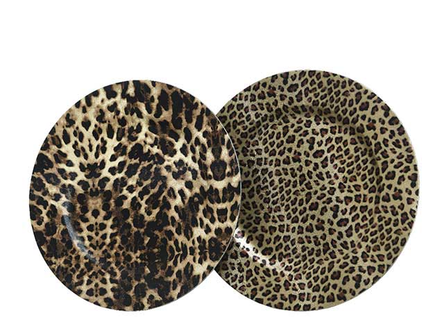 piatto decoro leopardo 515375