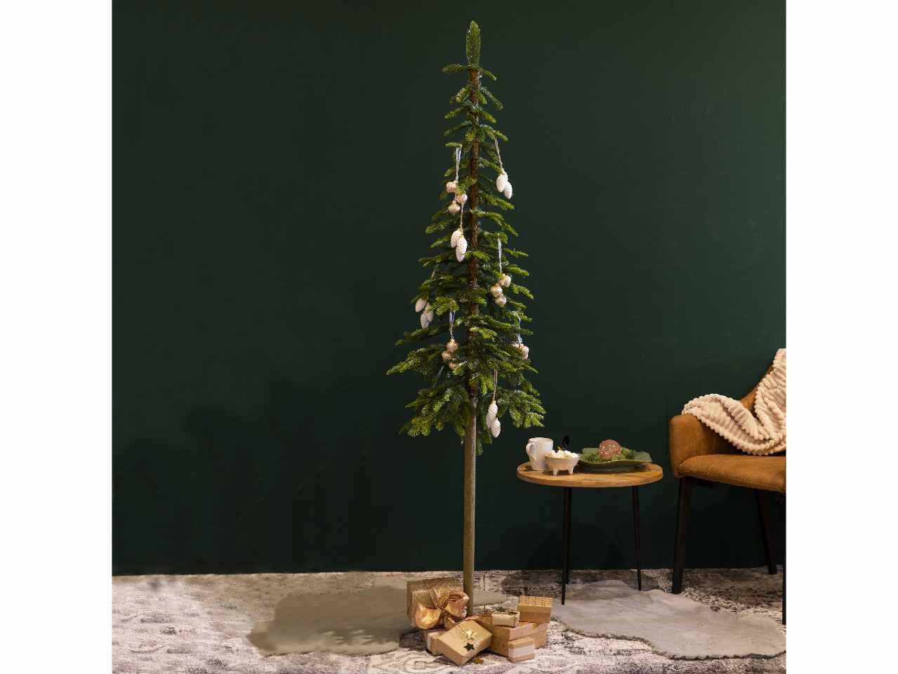Albero di natale alpine 210cm d.50cm verde