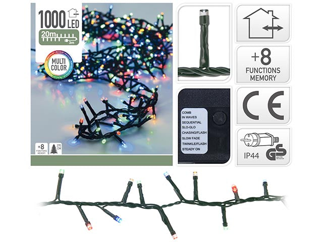 Catena luci 1000 led multicolor uso esterno x8510440