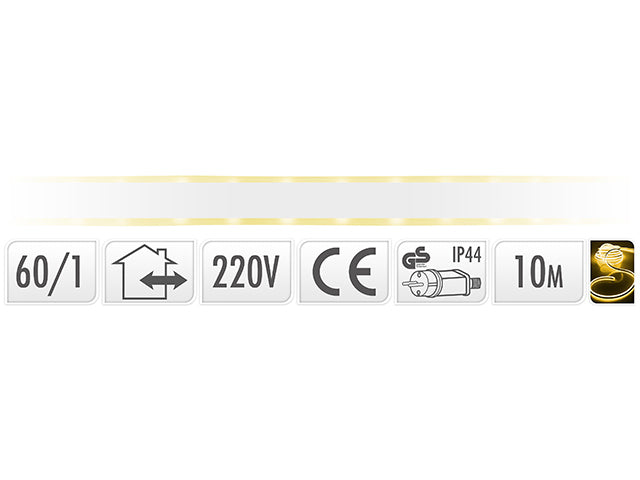 Tubo 10mt neon led classic bianco caldo 60/1 axs2005