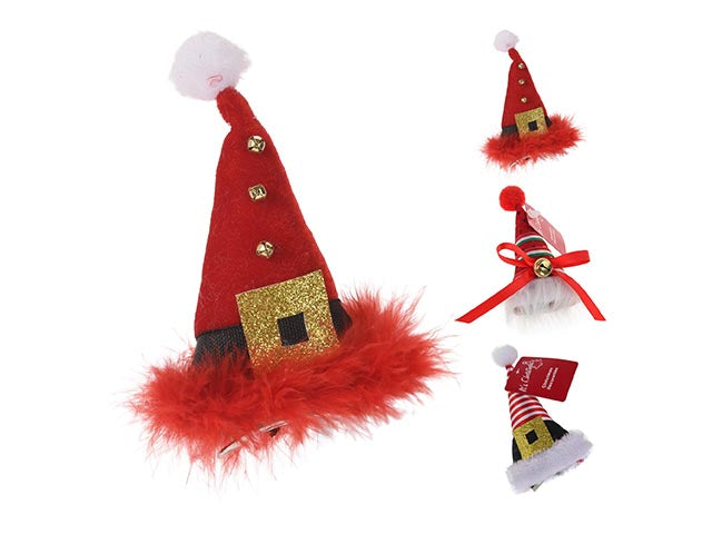 pendente natalizio cappello xmas con clip