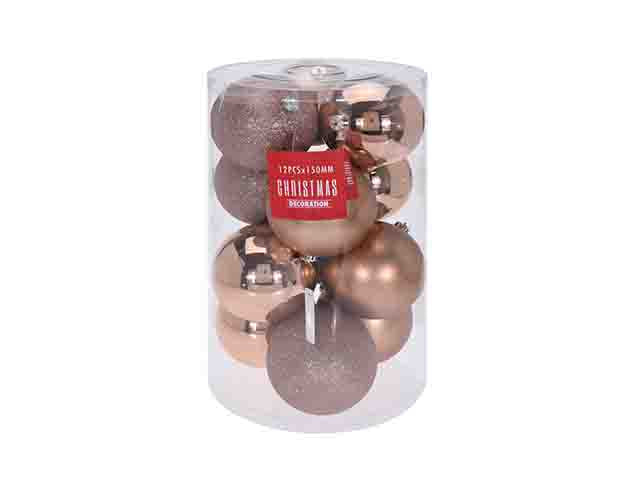 sfera plastica 15cm marrone can206240