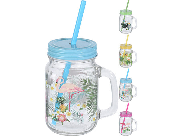 Bicchiere c/cannuccia 450ml cd1001250