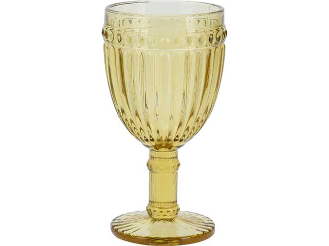 Calice vetro 8x15cm ambra 4 pezzi ye7400090