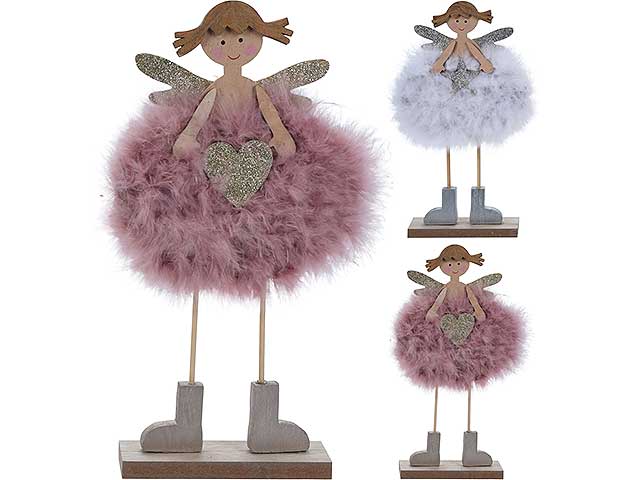 Angelo legno/peluche 31cmdh8041470
