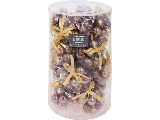 sfera plastica rosa 4cm 14pz can214200