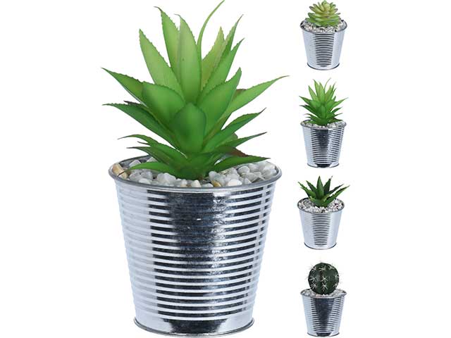 pianta in vaso metallo nbd100180