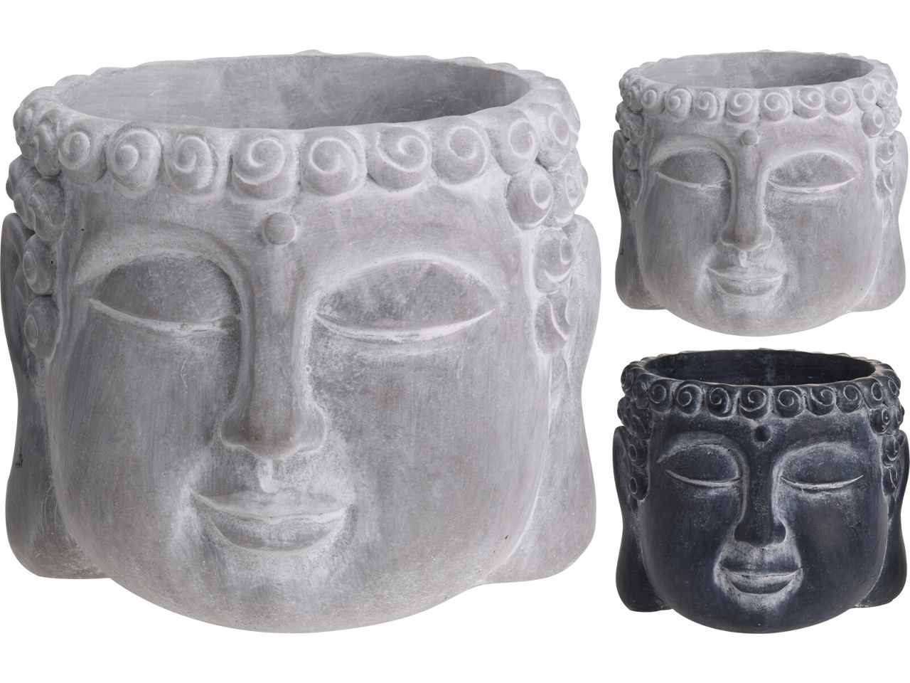 Vaso cemento buddha 16x12cm 095703510