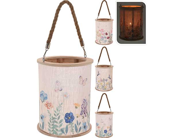 lanterna bambu 17x21cm nb1421110