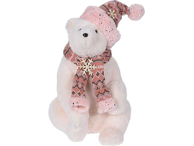 Orso seduto 35cm rosa yzt001360