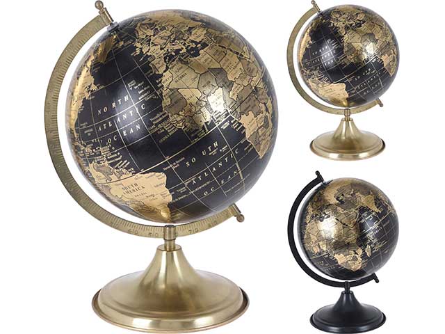 mappamondo metallo 25x36cm a54910220