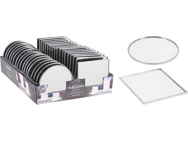 Piatto specchio 10cm argento acc681520