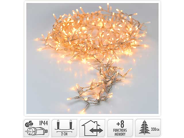 Catena luci 1800led bianco caldo filo tra.uso esterno ax8511270