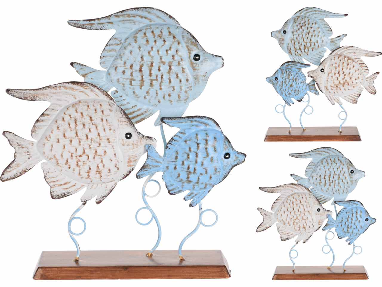 Deco pesci metal 28x31cm 2ass 557104320