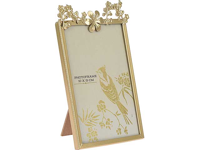 Porta foto metallo 17x10cm oro aae324510