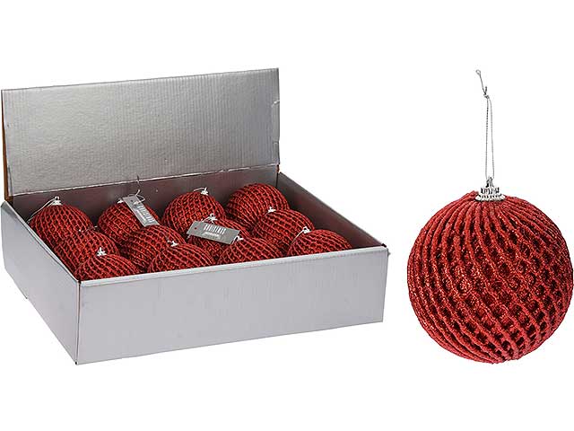 Sfera rete rosso d.80mm