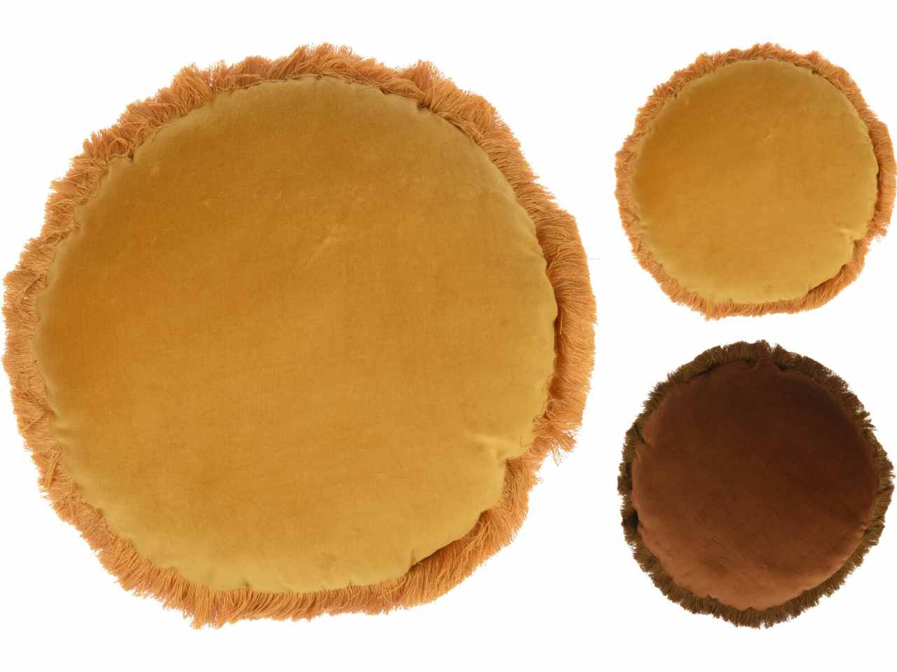 Cuscino tondo 40cm ambra