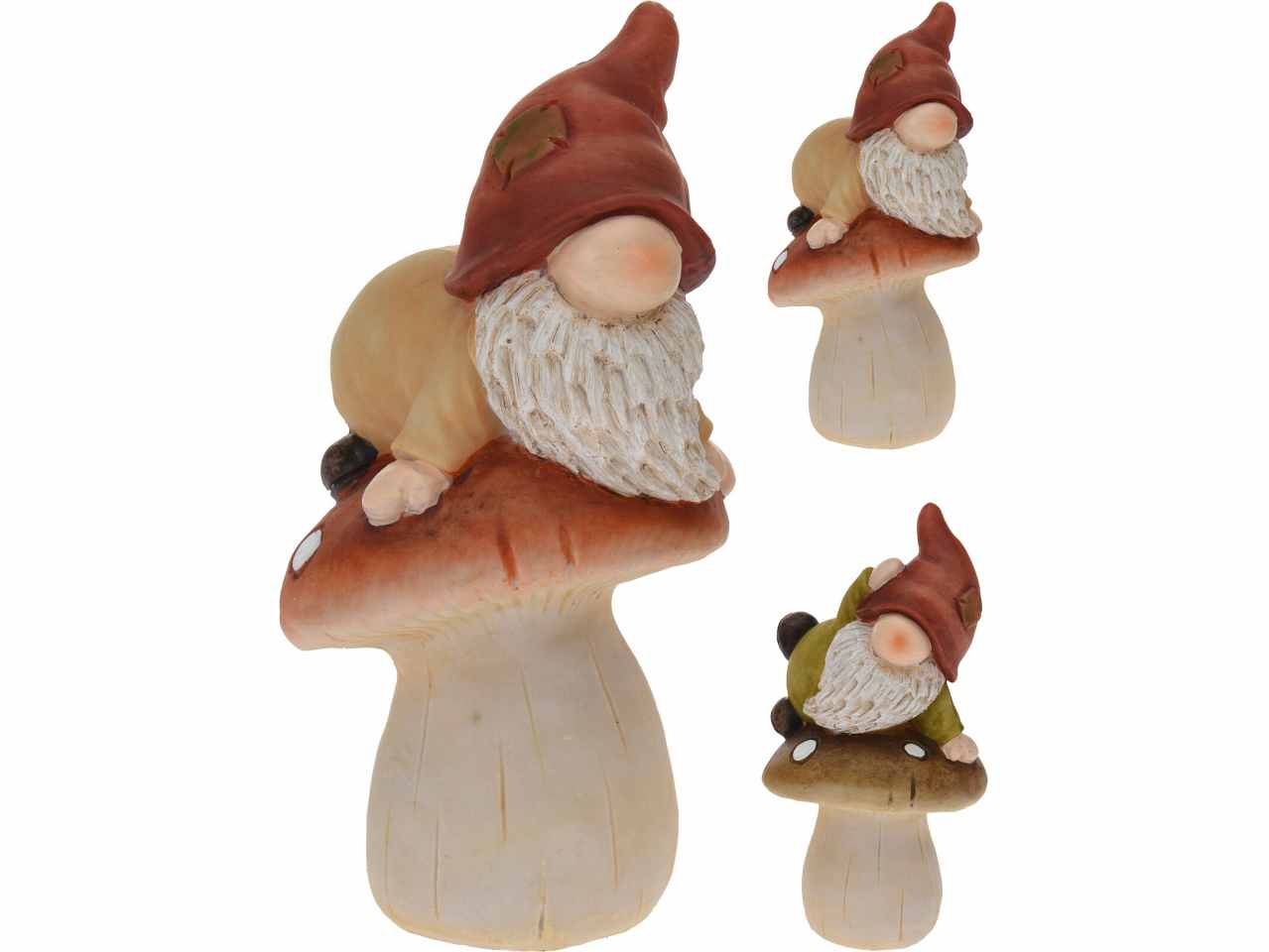 gnomo su fungo resina 20cm