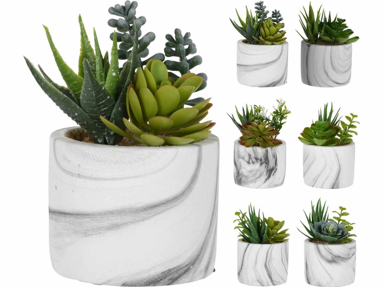 Vaso c/pianta grassa 9x15cm 321000130