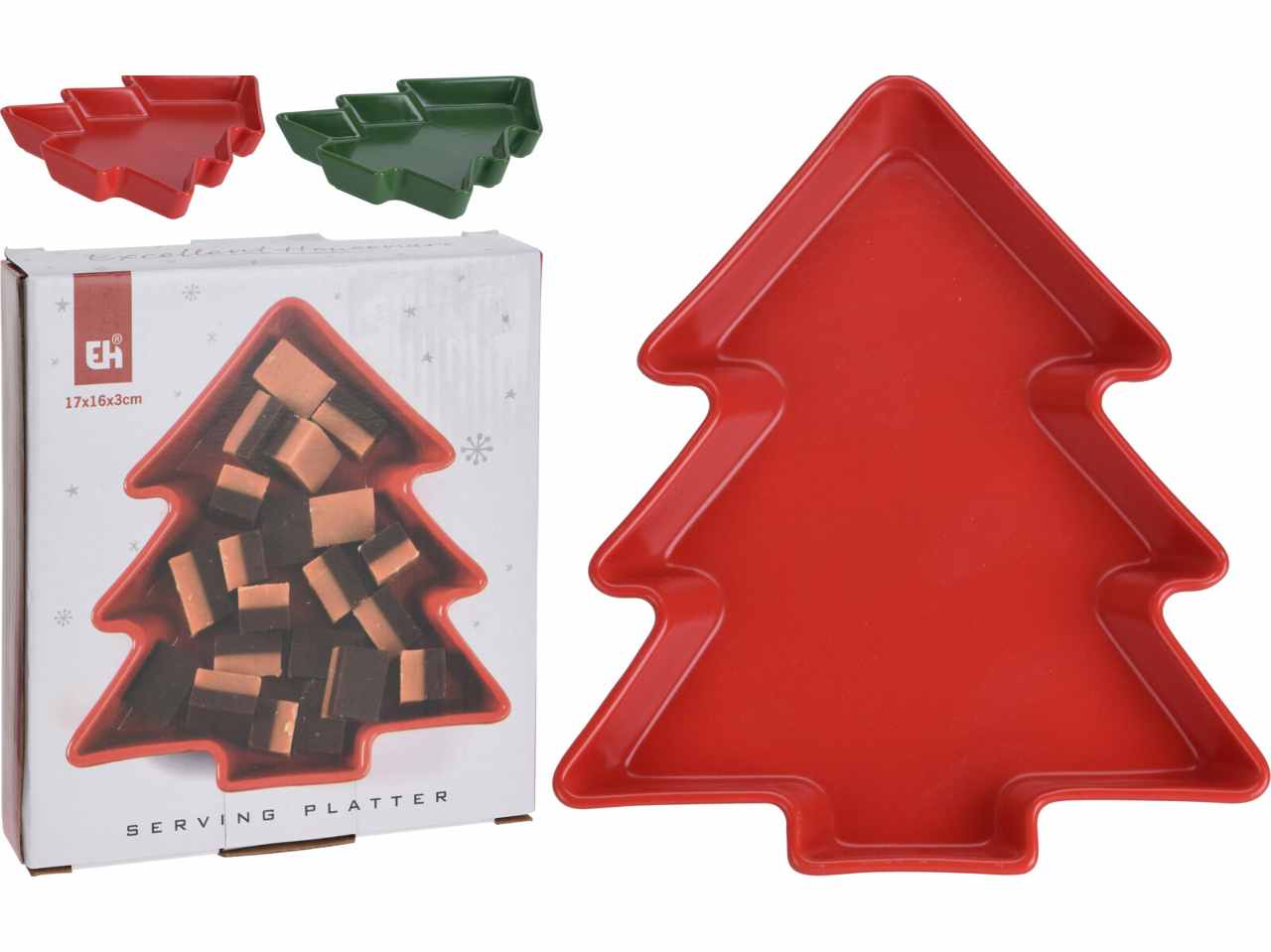 piatto in porcellana a forma di albero