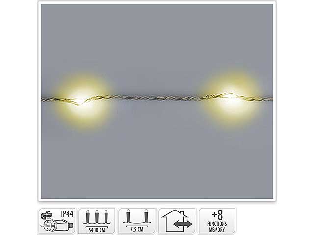 Catena luci 720led bianco caldo uso esterno ax9611340
