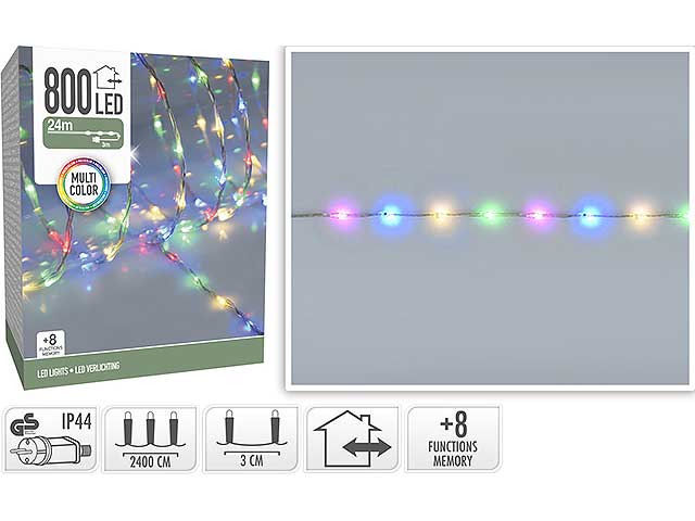 Catena luci 800led multicolor uso esterno ax9621440