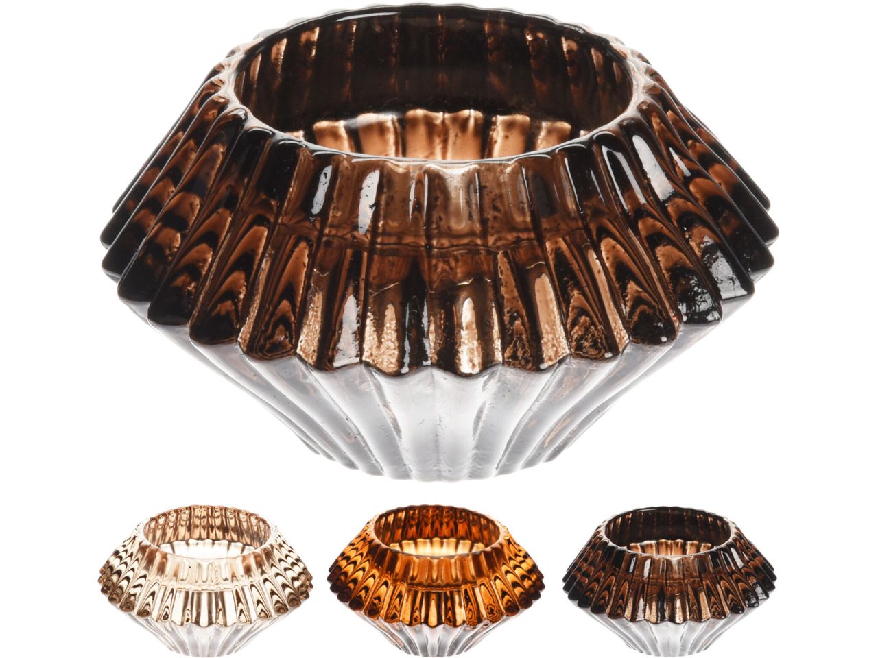 Porta candela e tealight misura 7x4cm in 3 assortimenti