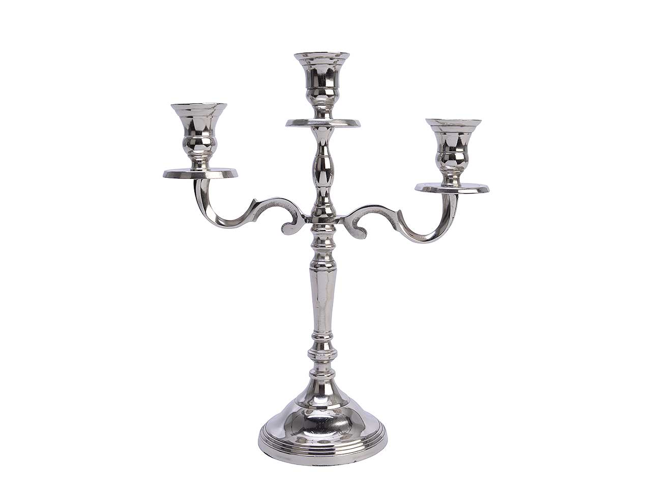 candeliere 23xh30cm argento 391418