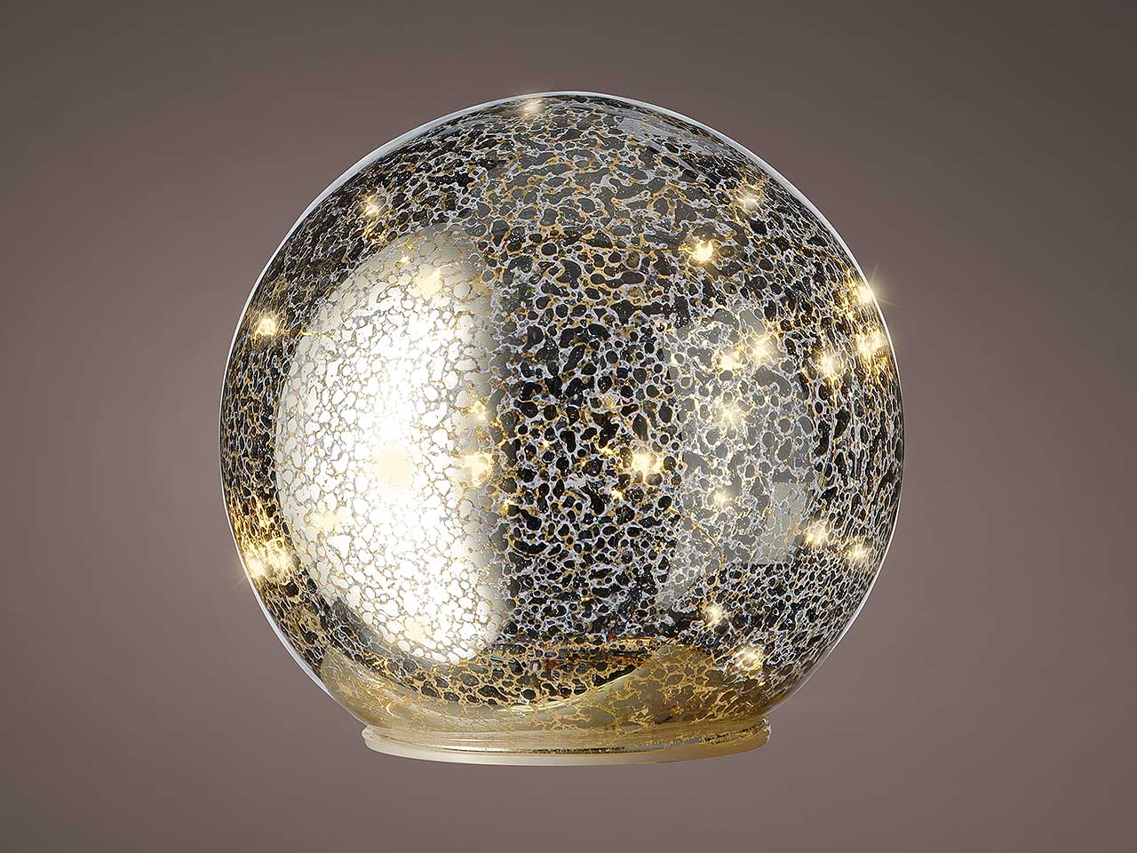 Sfera 12cm 8led bianco caldo uso interno 485686
