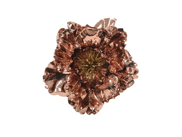 peonia con clip rame 16cm 629233