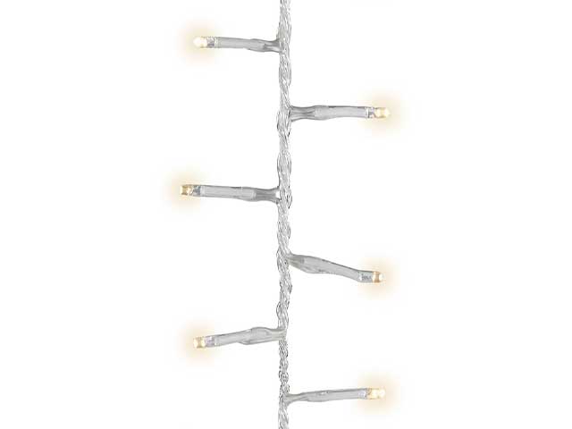 Catena luci filo trasparente 900 led bianco caldo 493006