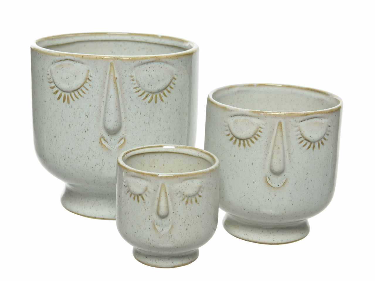 Vaso viso in gres 3 pezzi 850642