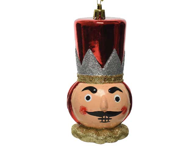 pendente natalizio viso schiaccianoci rosso 5x13