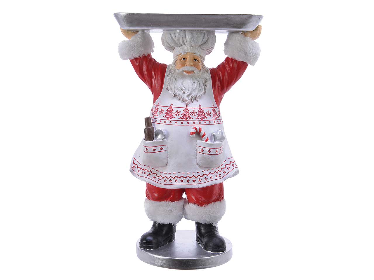 Babbo natale h.50cm con vassoio 530512