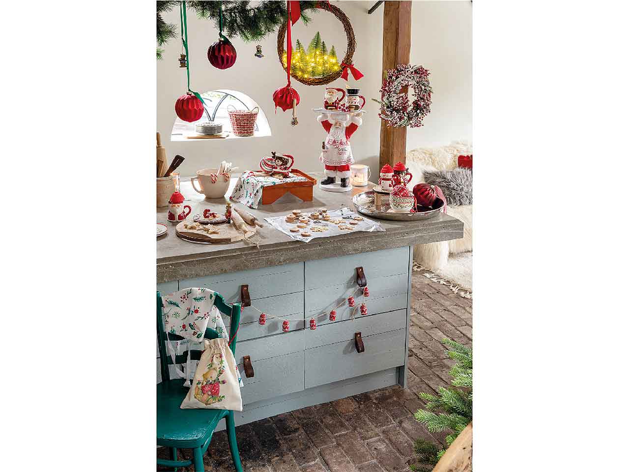 Babbo natale h.50cm con vassoio 530512
