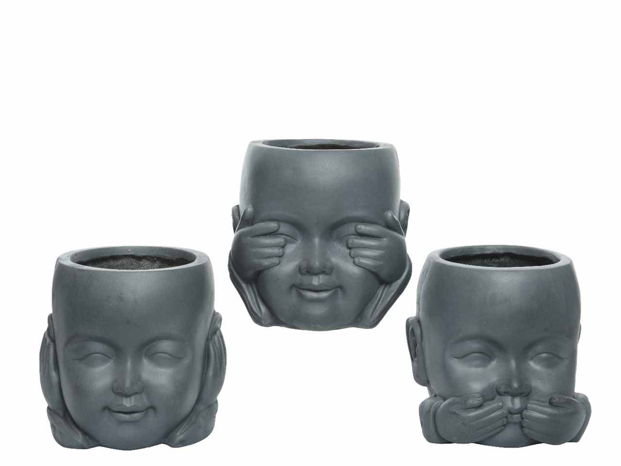 Vaso testa di buddha h.24cm 850547