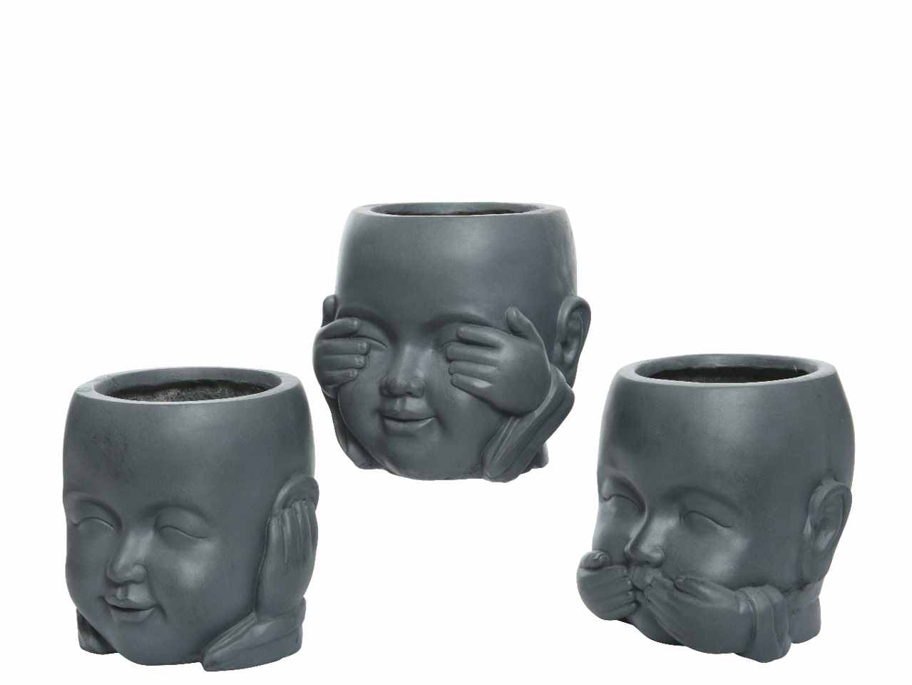 Vaso testa di buddha h.24cm 850547
