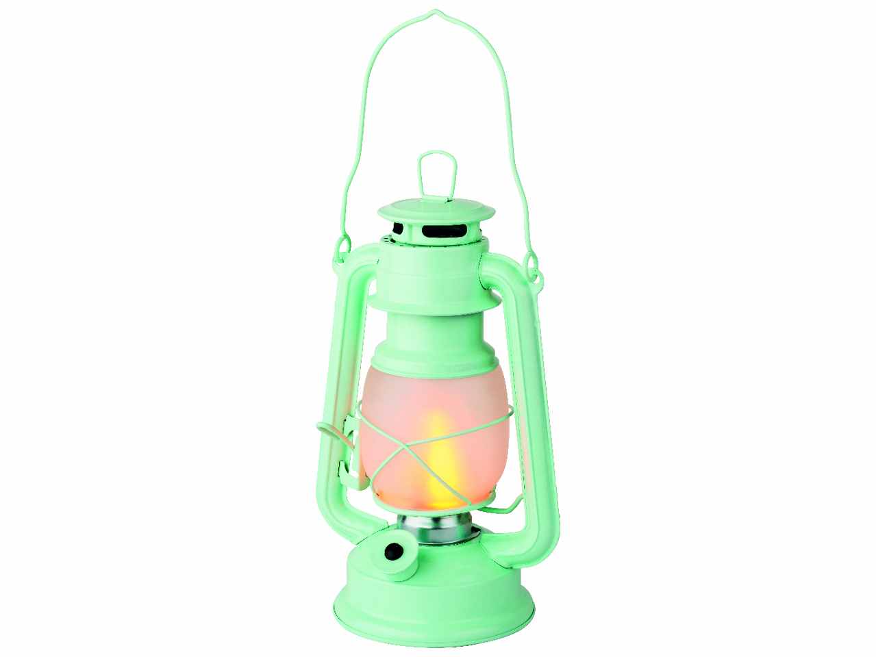 Lanterna met.c/effetto fiamma h24cm 894120