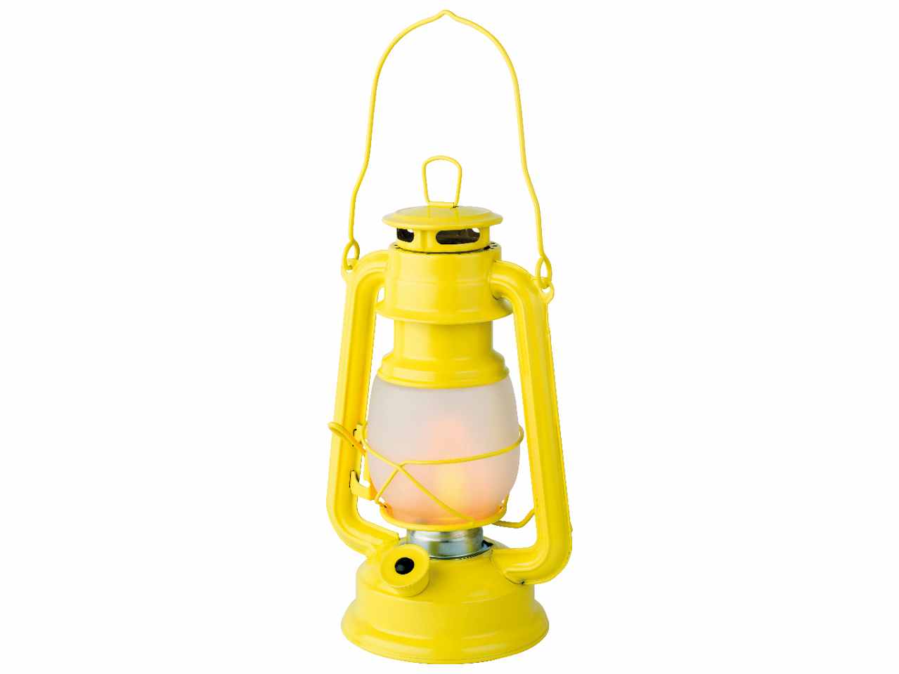 Lanterna met.c/effetto fiamma h24cm 894120