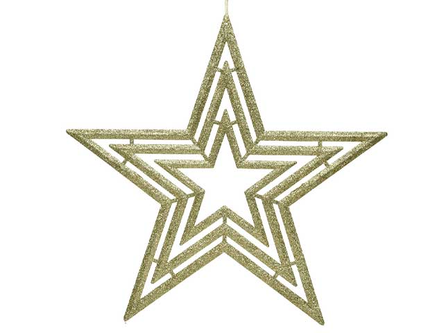 pendente natalizio stella oro 41x39x0,4cm