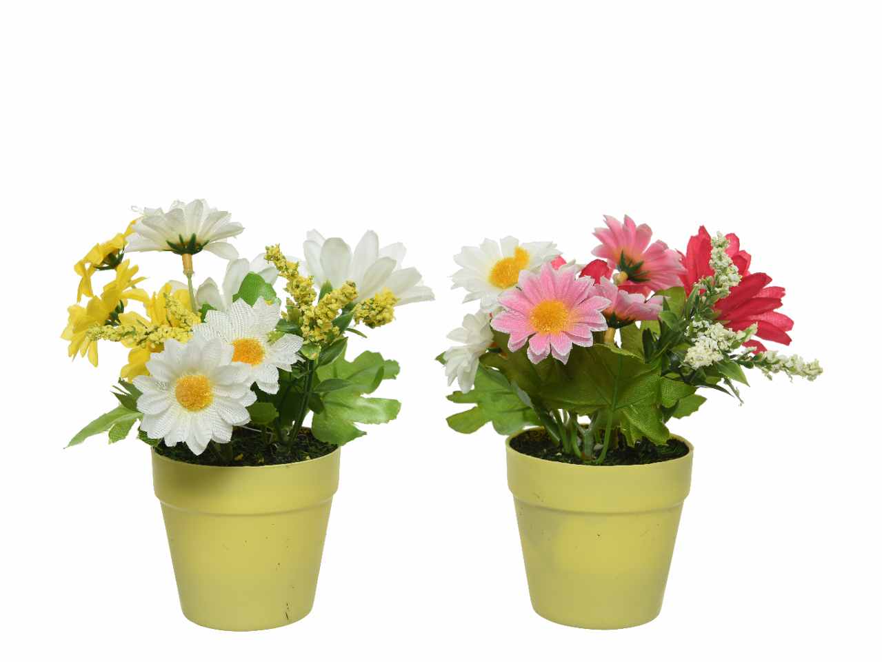 Pianta fiori con vaso h.15cm 800051