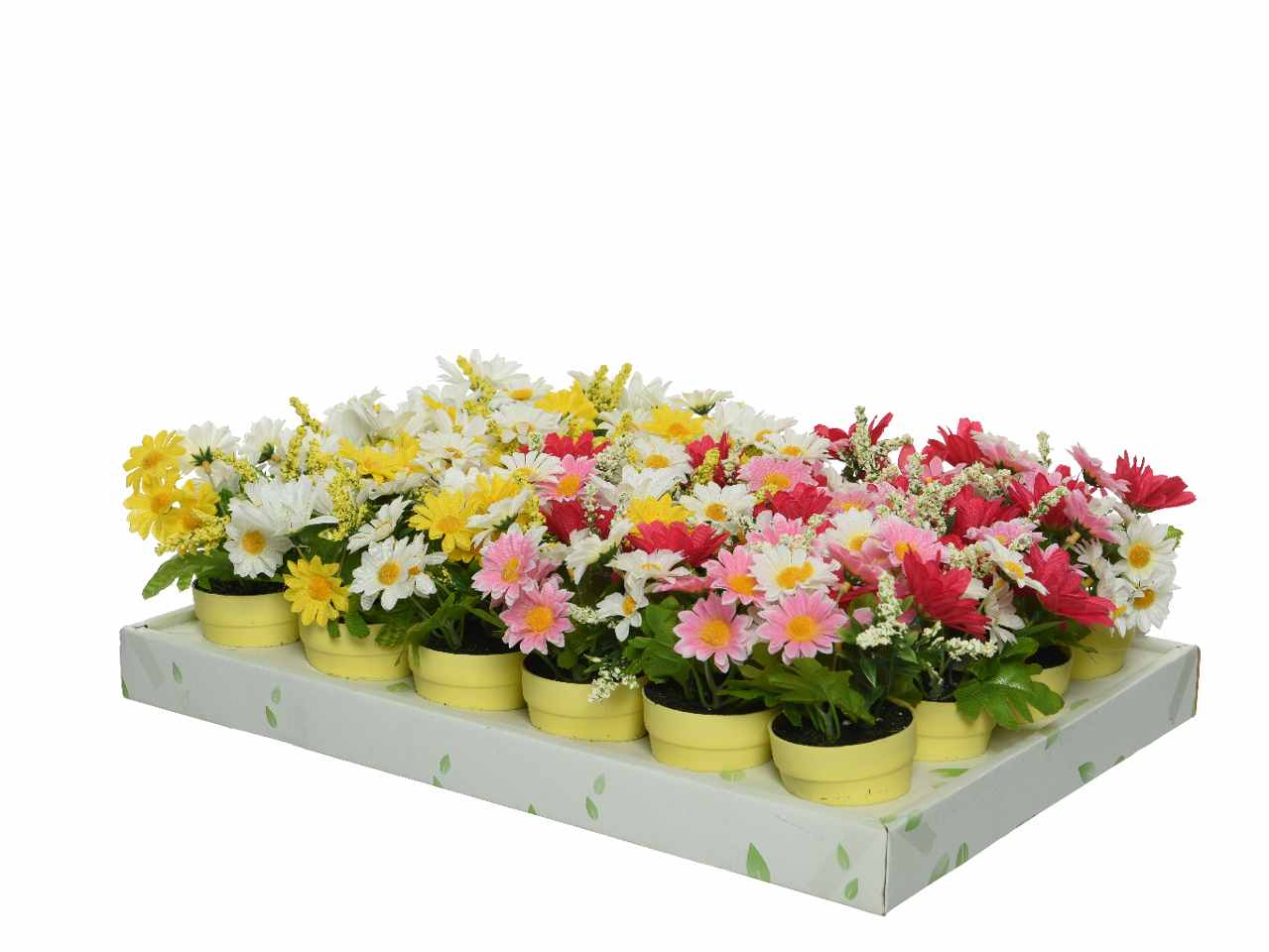 Pianta fiori con vaso h.15cm 800051